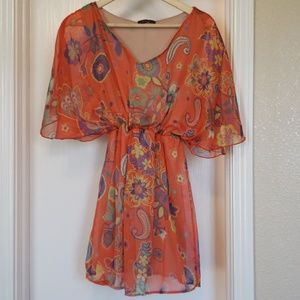 Large pattern blouse/tunic